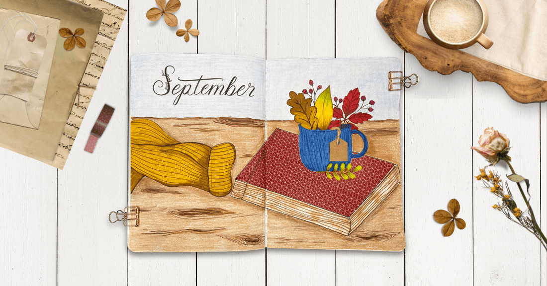 bullet journal september fall leaves theme