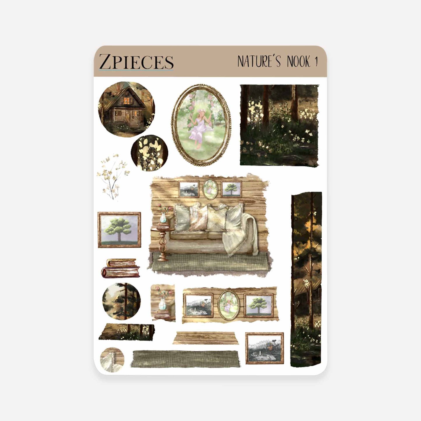 Nature's Nook | Planner & journal Sticker Sheet