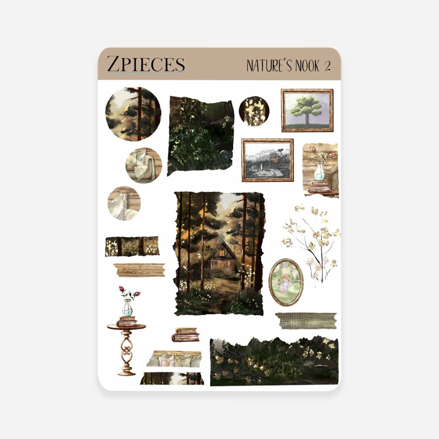 Nature's Nook | Planner & journal Sticker Sheet