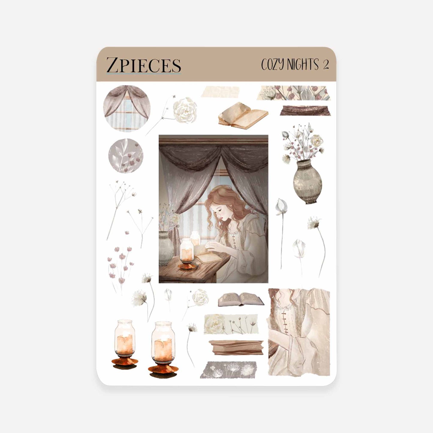 Cozy Nights | Planner & journal Sticker Sheet