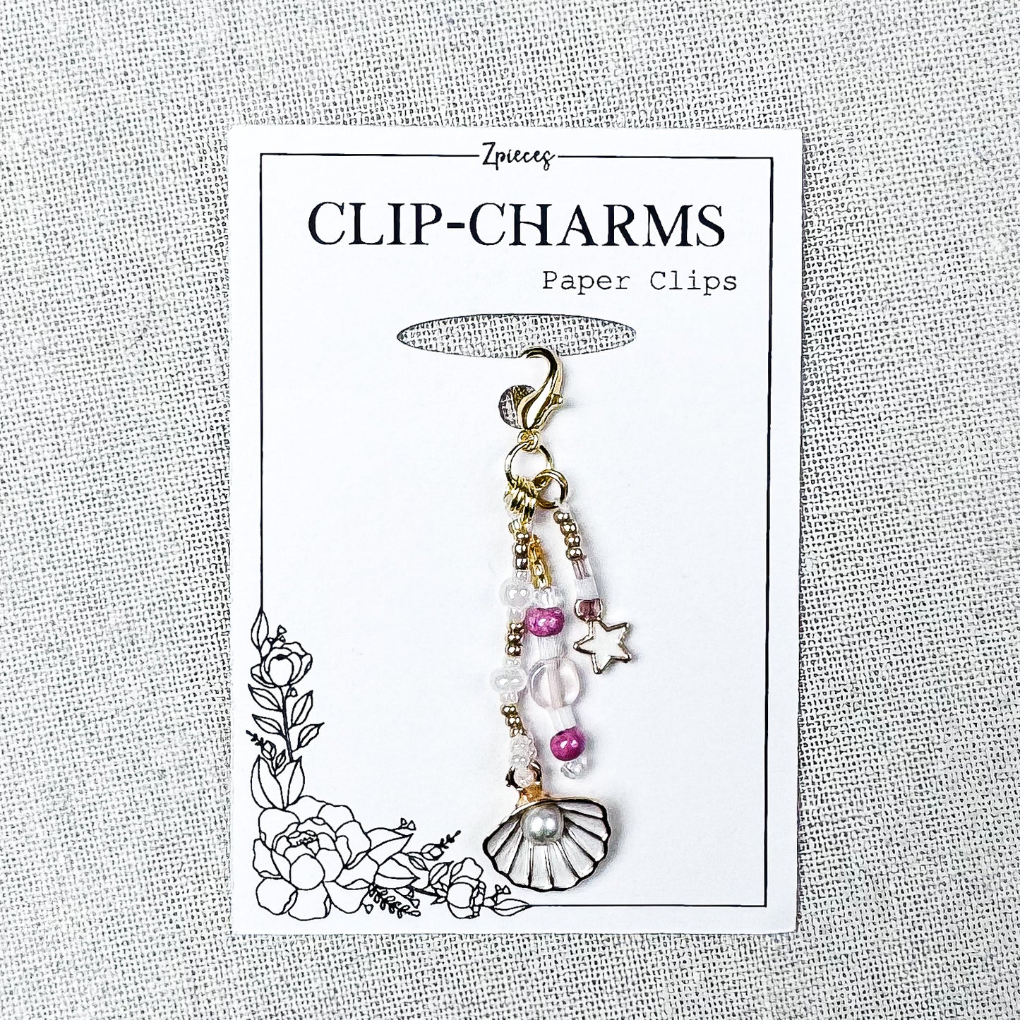 Clip Charm | Opal Seashell Charm