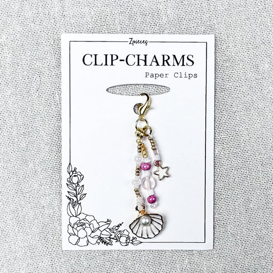 Clip Charm | Opal Seashell Charm