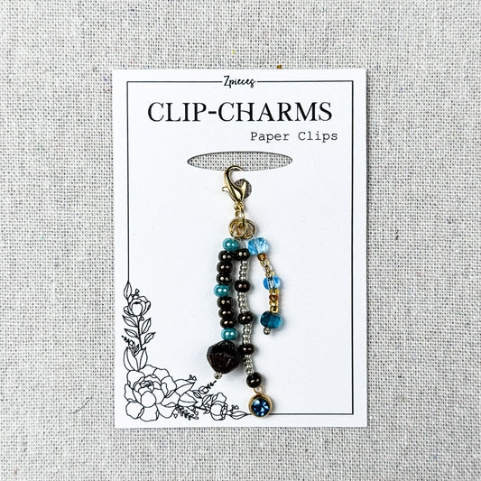 Clip Charm | Elegant blues