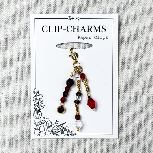 Clip Charm | Ruby bloom