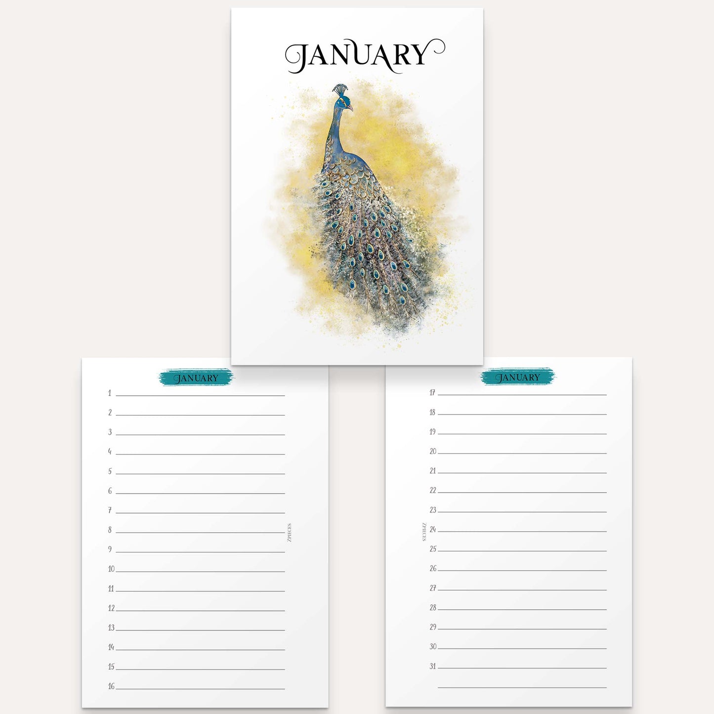 A7 BUNDLE| 2025 Yearly Agenda Planner | Discbound Rings | ENGLISH