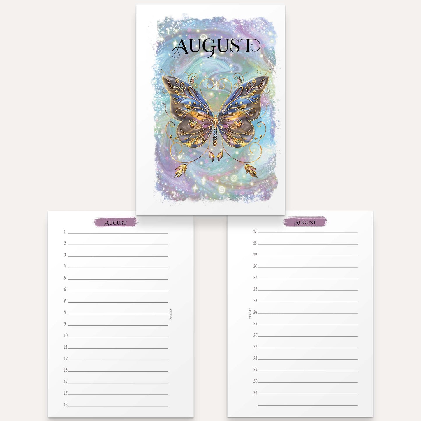 A7 BUNDLE| 2025 Yearly Agenda Planner | Discbound Rings | ENGLISH