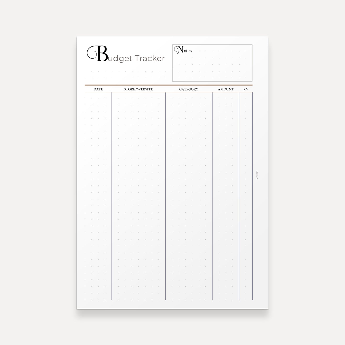 Budget Tracker Planner Inserts | A5 Discbound