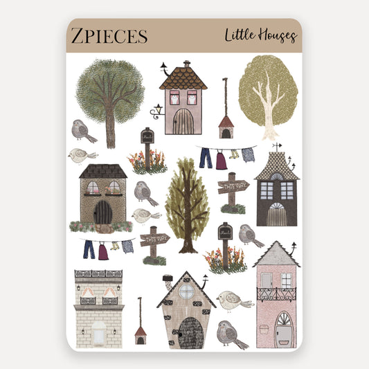 Cute Little Houses | Planner Sticker Sheet