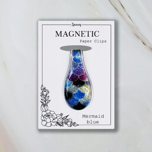 Rainbow Blue Magnetic Paper Clip