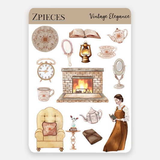 vintage elegance | Planner & journal Sticker Sheet