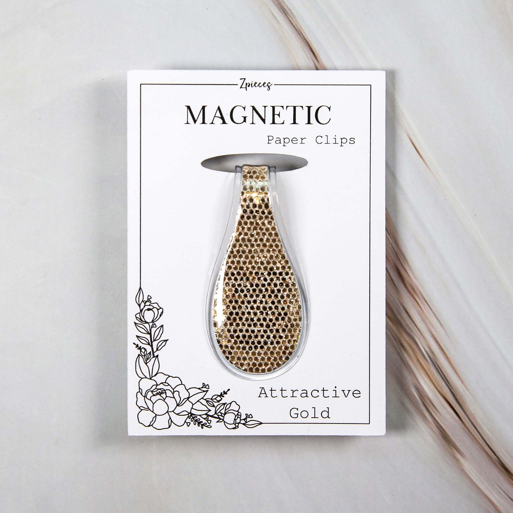 Gold Magnetic Paper Clip - zpieces