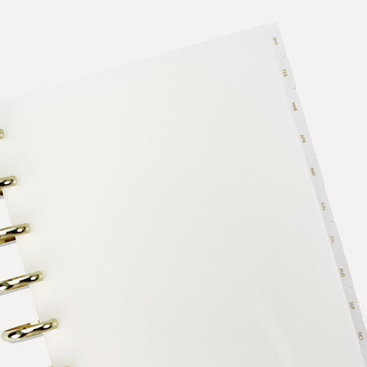 12 Month Dividers | A5 | Premium frost | Gold foil - zpieces