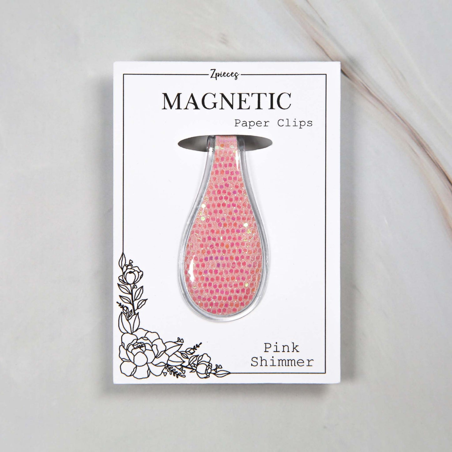 Pink Magnetic Paper Clip - zpieces