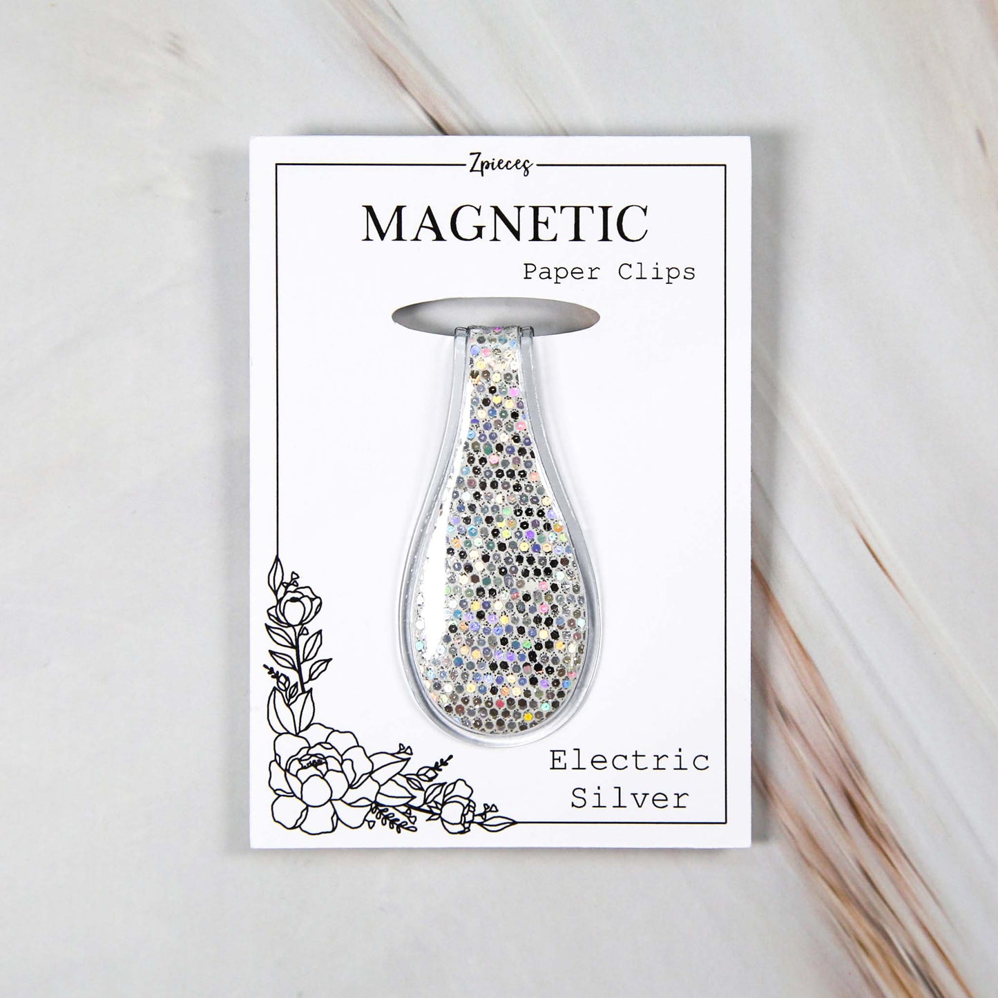 Silver Magnetic Paper Clip - zpieces