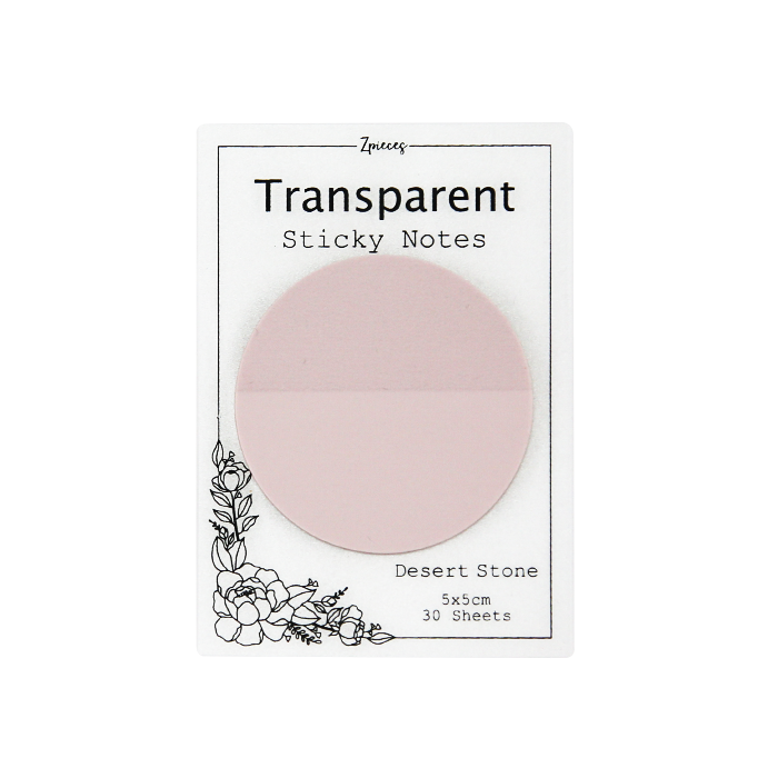 5cm nude round transparent sticky notes